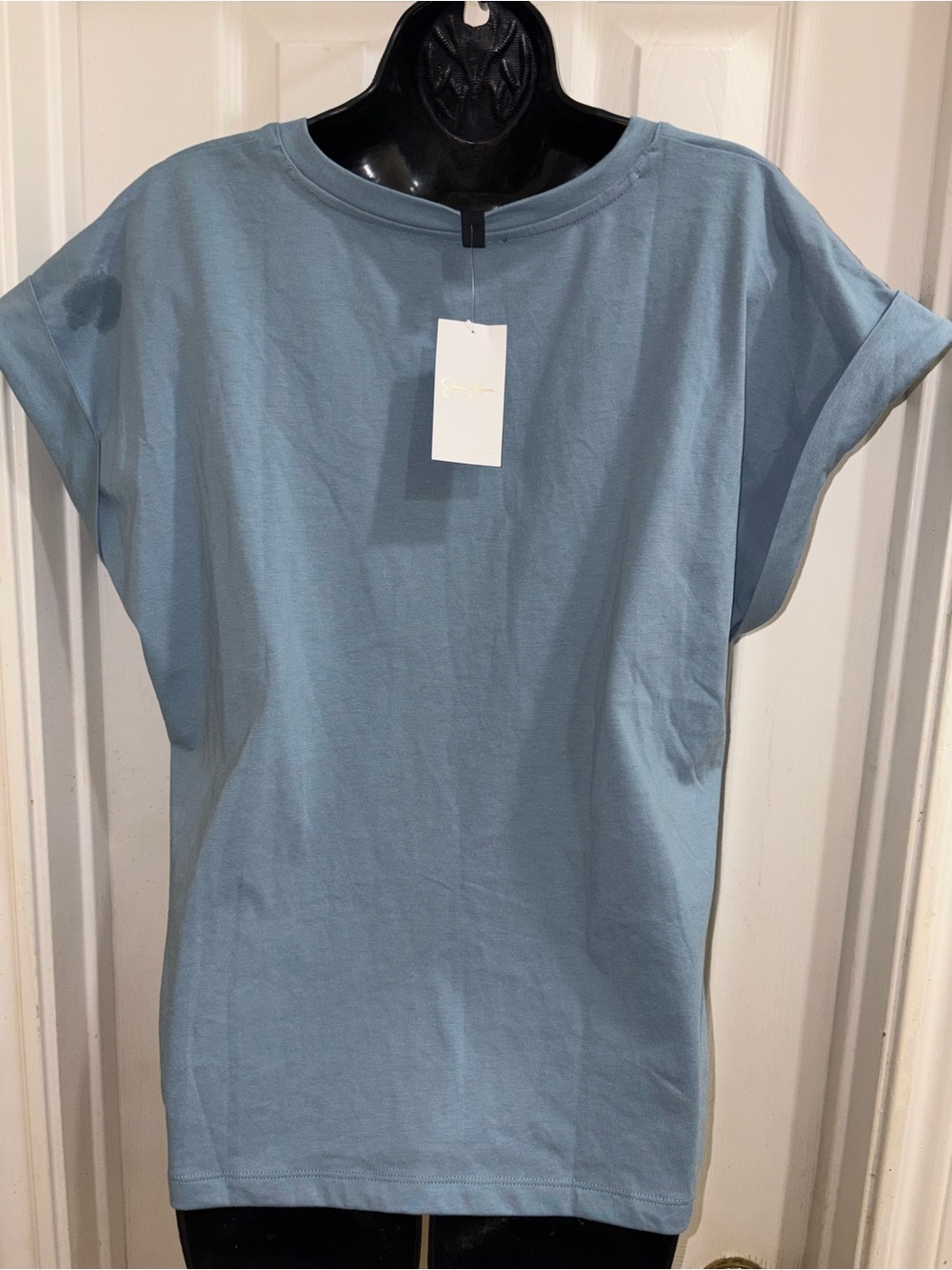 Jessica Simpson Blue Short Sleeve Tee with Sunset Graphic - Picture 4 of 6